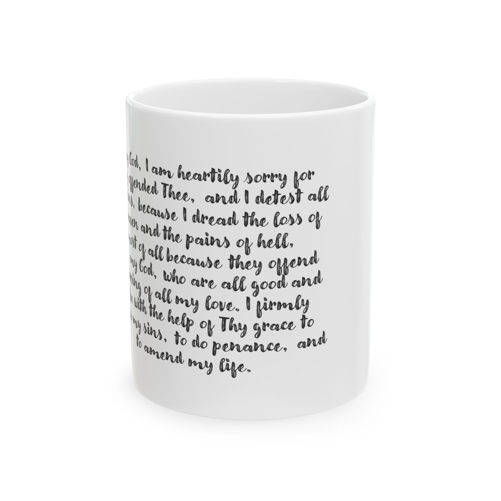The Act of Contrition Catholic Mug! Ceramic Mug 11oz - Image 2