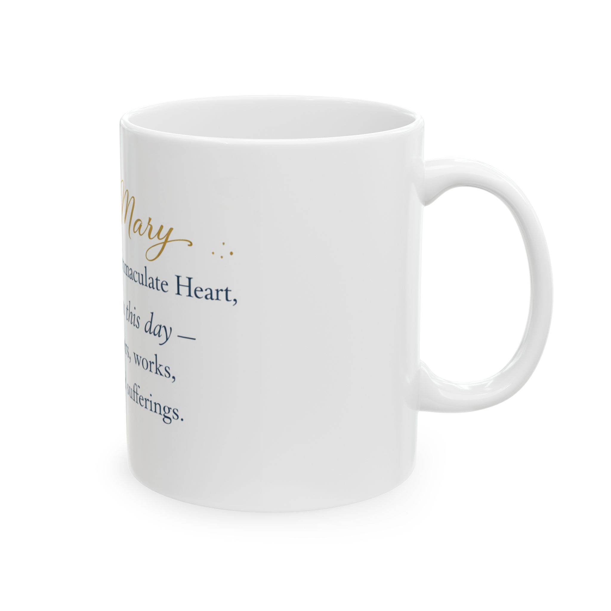 Morning Offering Catholic Mug Ceramic Mug 11oz - Image 4