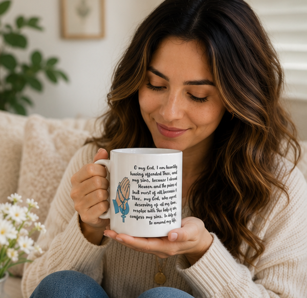 The Act of Contrition Catholic Mug! Ceramic Mug 11oz - Image 2