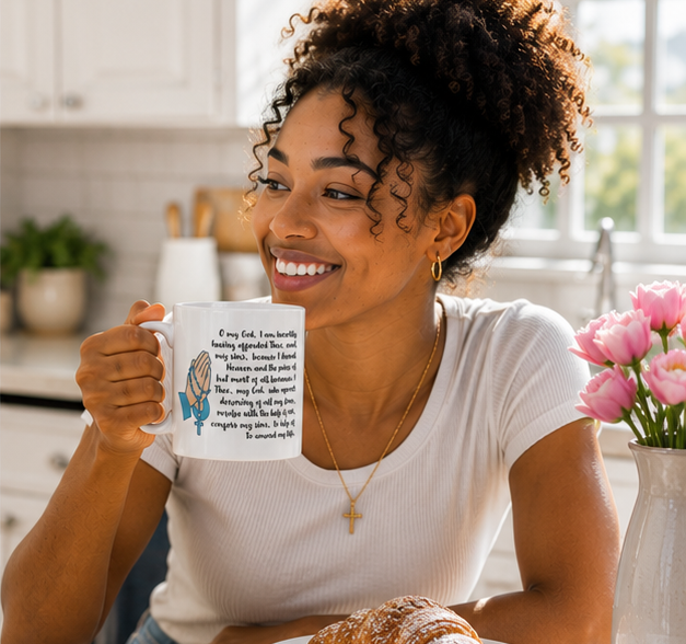 The Act of Contrition Catholic Mug! Ceramic Mug 11oz - Image 3
