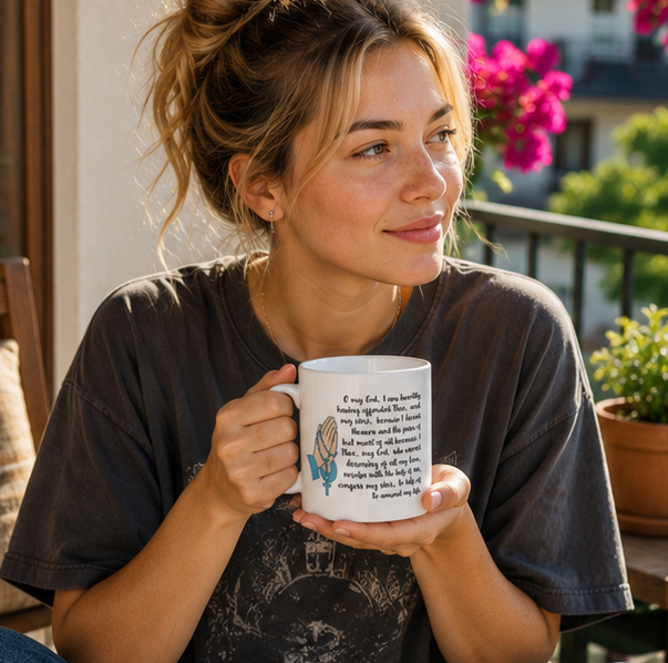 The Act of Contrition Catholic Mug! Ceramic Mug 11oz - Image 4