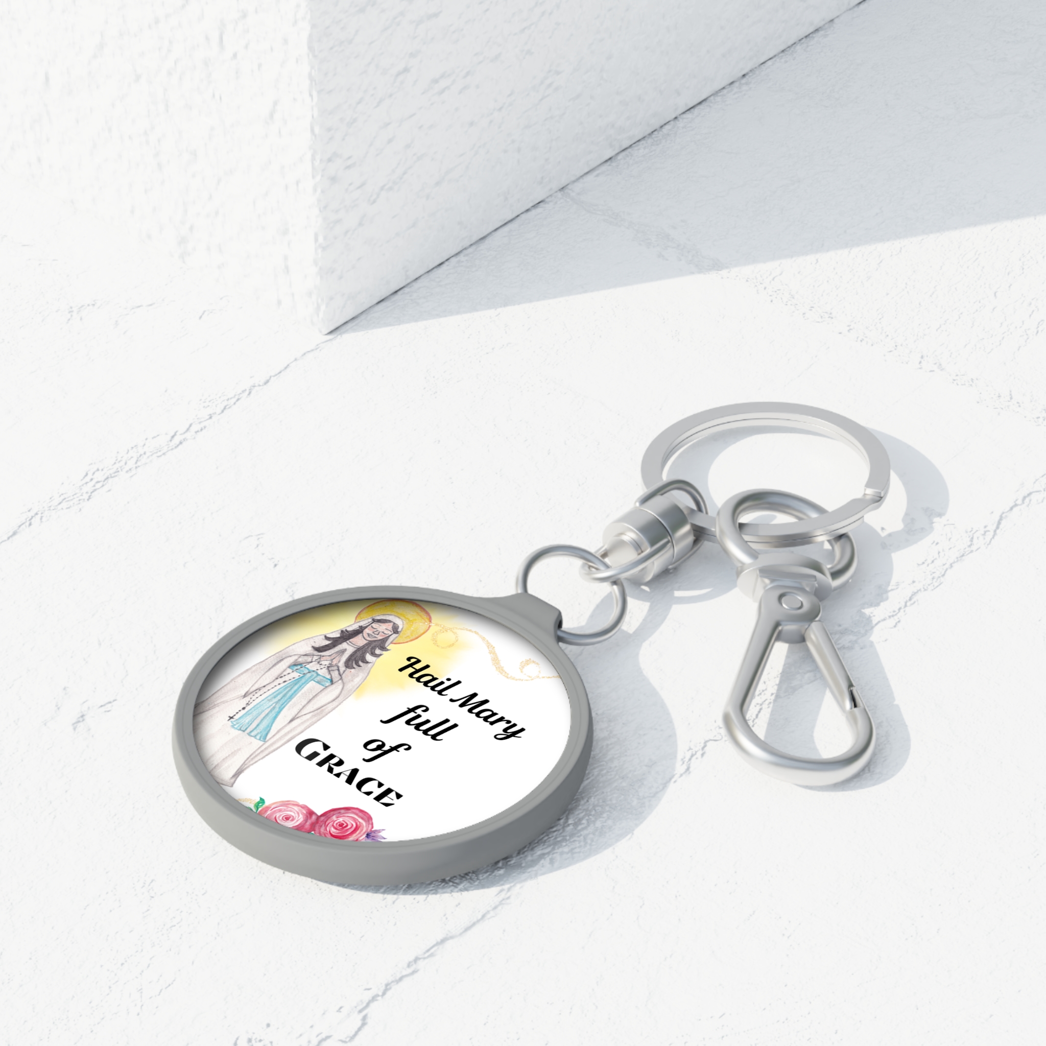 Our Lady of Lourdes Keyring Tag - Image 3