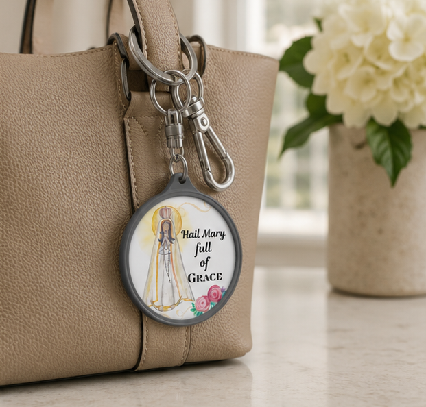 Our Lady of Fatima Keyring Tag - Image 4