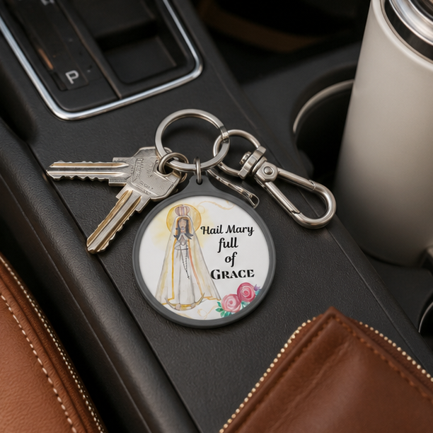 Our Lady of Fatima Keyring Tag - Image 6