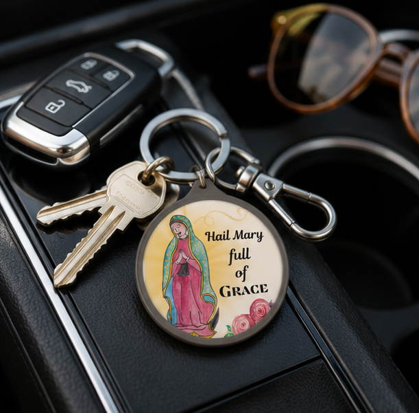 Our Lady of Guadalupe Keyring Tag - Image 4