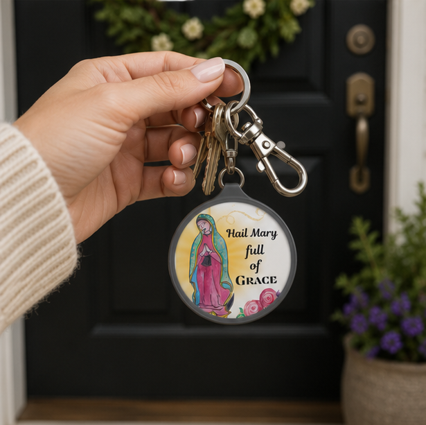 Our Lady of Guadalupe Keyring Tag - Image 6