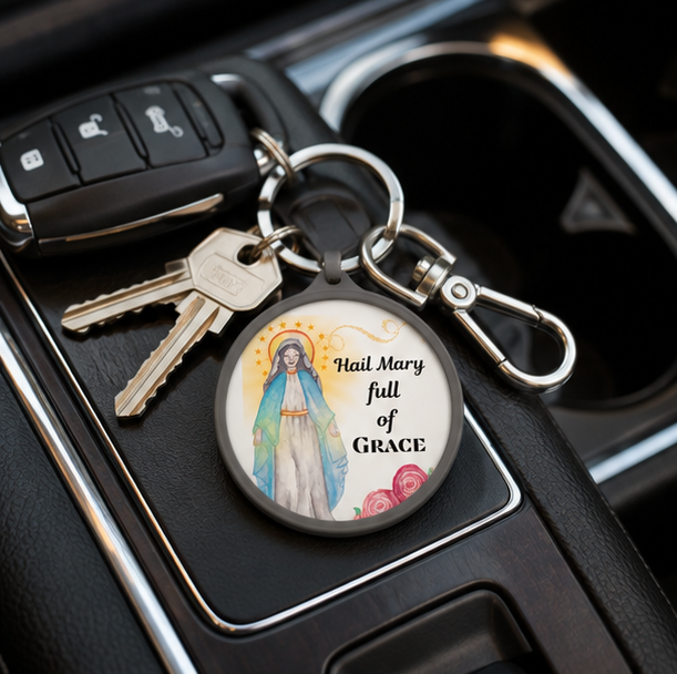 Our Lady of Grace Keyring Tag - Image 3