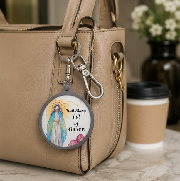 Our Lady of Grace Keyring Tag - Image 4