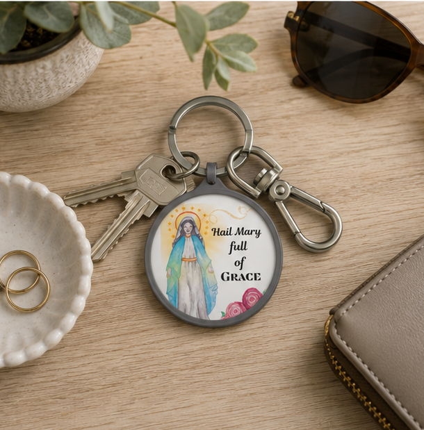 Our Lady of Grace Keyring Tag - Image 6