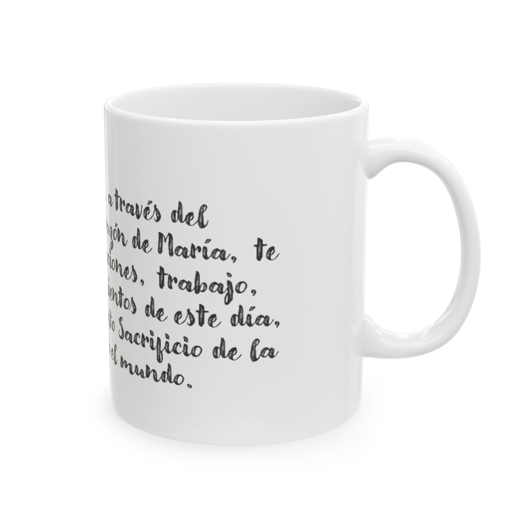 Morning Offering Catholic Mug (in Spanish)! Ceramic Mug 11oz - Image 3