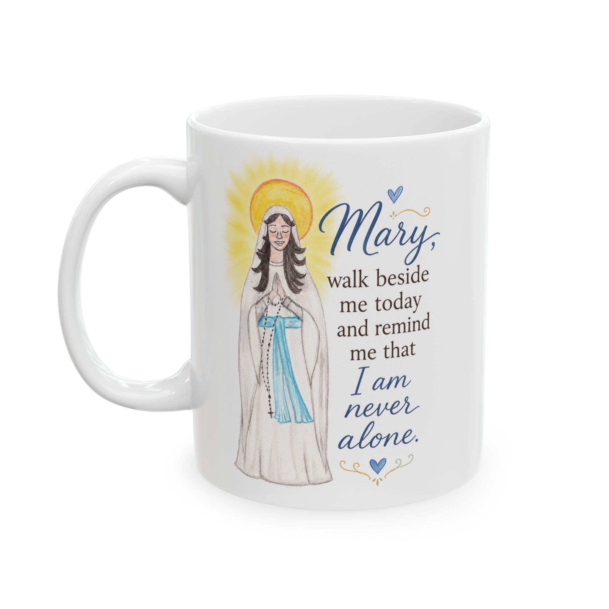 Catholic Prayer Mug — Mary Inspirational Scripture Coffee Cup - Image 2