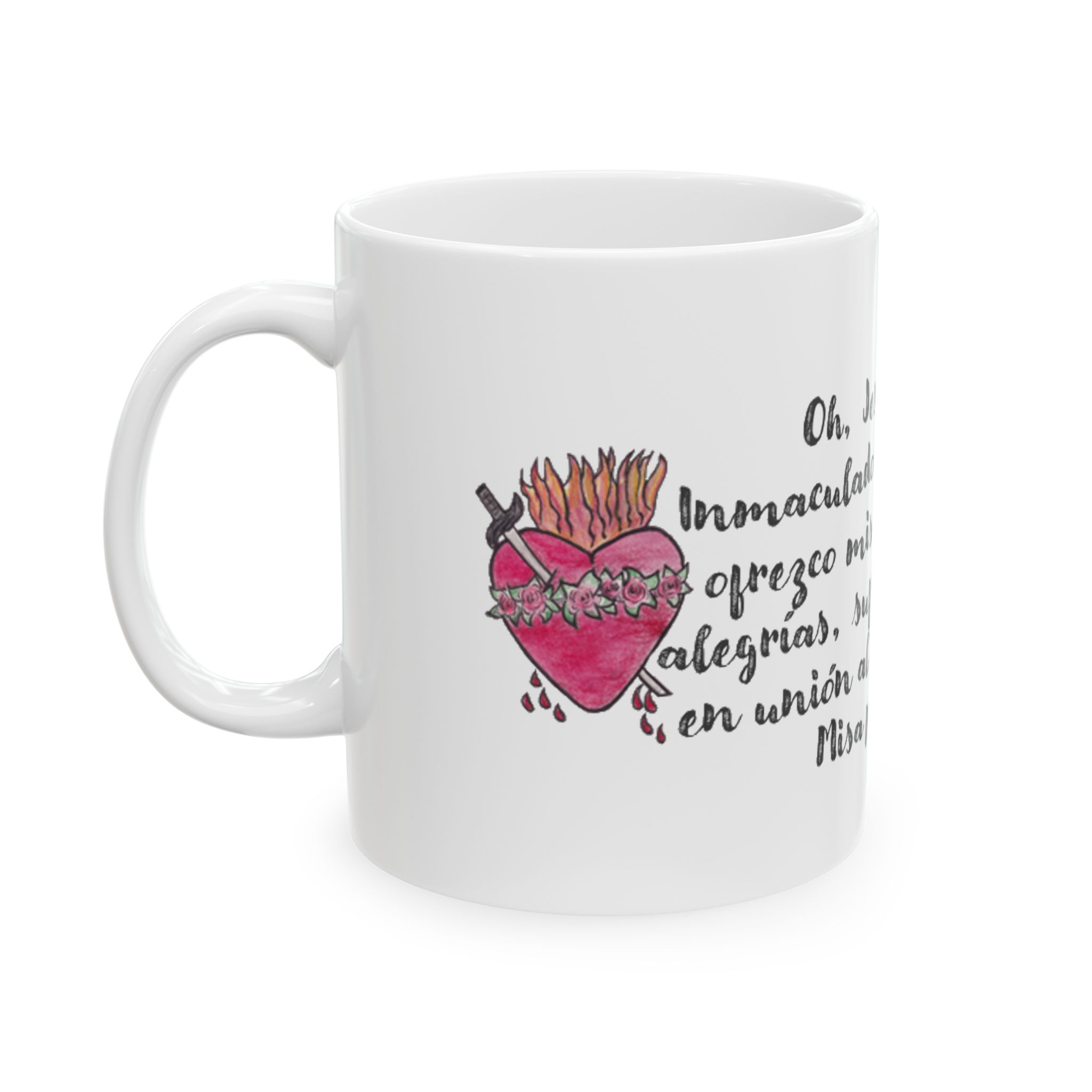 Morning Offering Catholic Mug (in Spanish)! Ceramic Mug 11oz