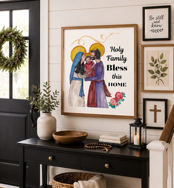 Holy Family Embrace "Bless This Home" Poster - Image 7
