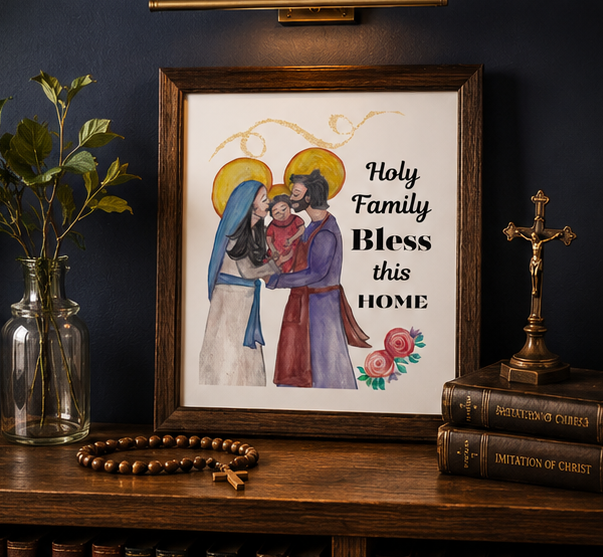 Holy Family Embrace "Bless This Home" Poster - Image 5