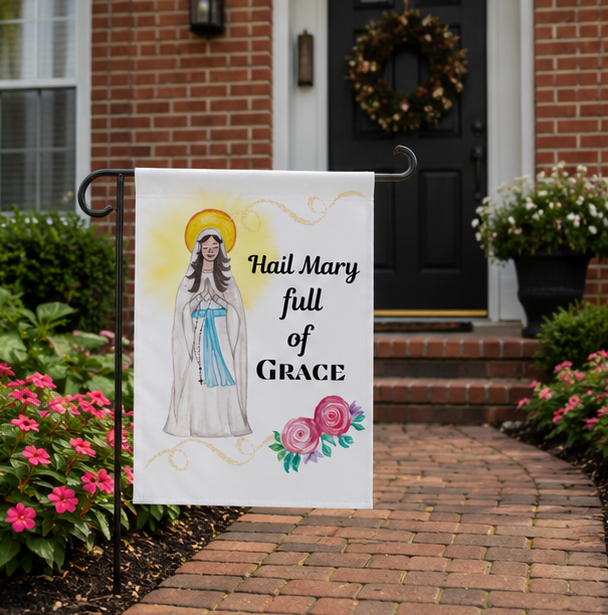 Catholic Garden Flags-Our Lady of Lourdes - Image 4