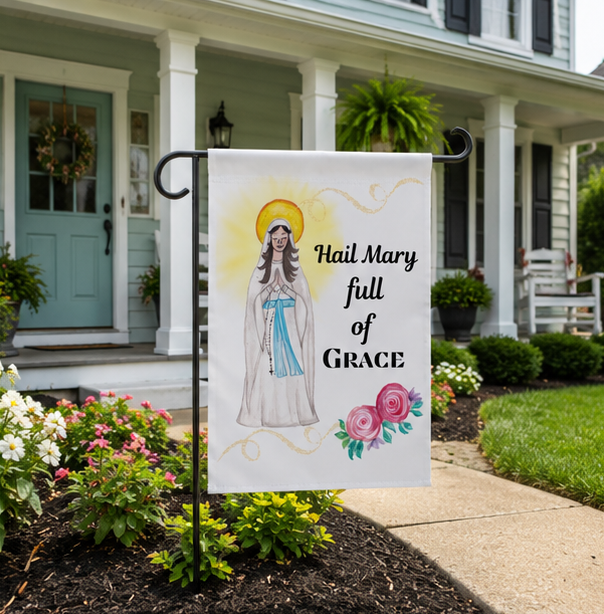 Catholic Garden Flags-Our Lady of Lourdes - Image 5