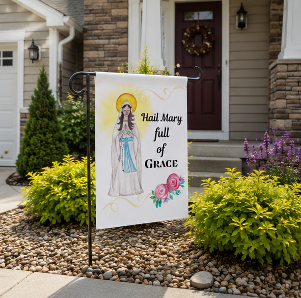 Catholic Garden Flags-Our Lady of Lourdes - Image 6