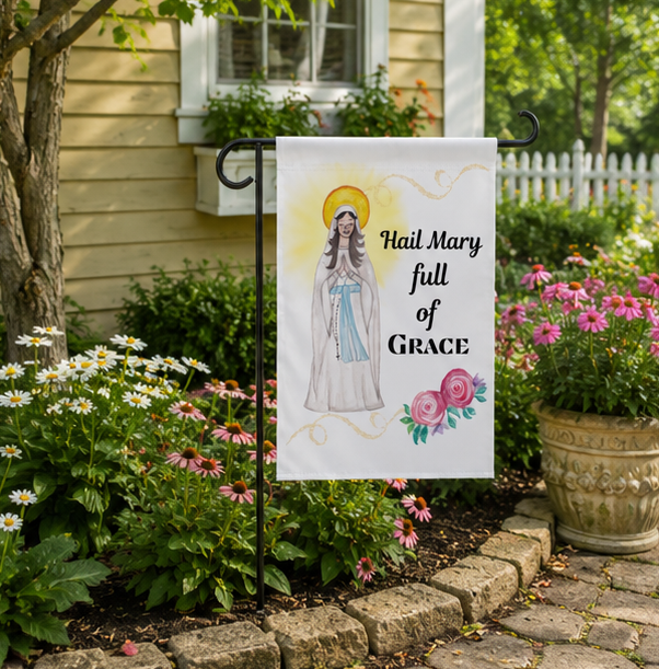 Catholic Garden Flags-Our Lady of Lourdes - Image 7