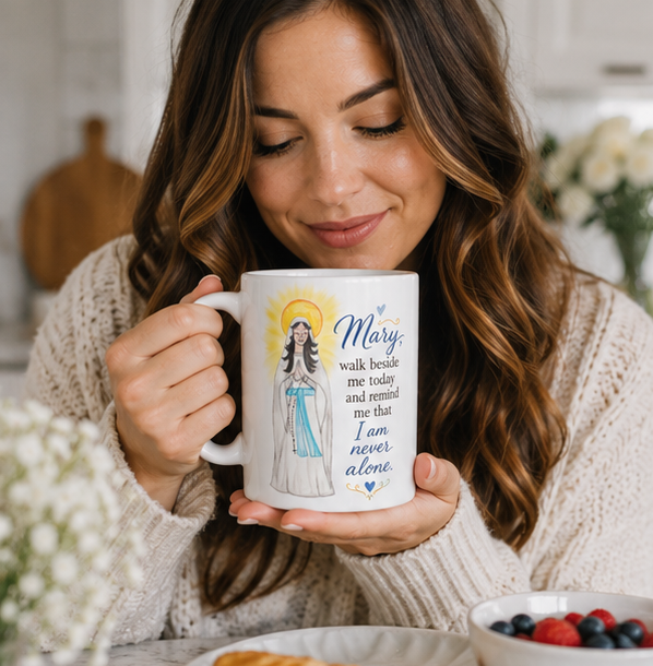 Catholic Prayer Mug — Mary Inspirational Scripture Coffee Cup - Image 5