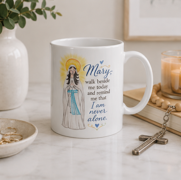 Catholic Prayer Mug — Mary Inspirational Scripture Coffee Cup - Image 6