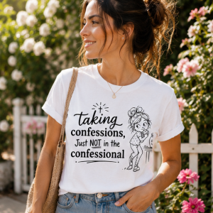 Catholic Mom Tee-Taking Confessions Just NOT in the Confessional T-shirt