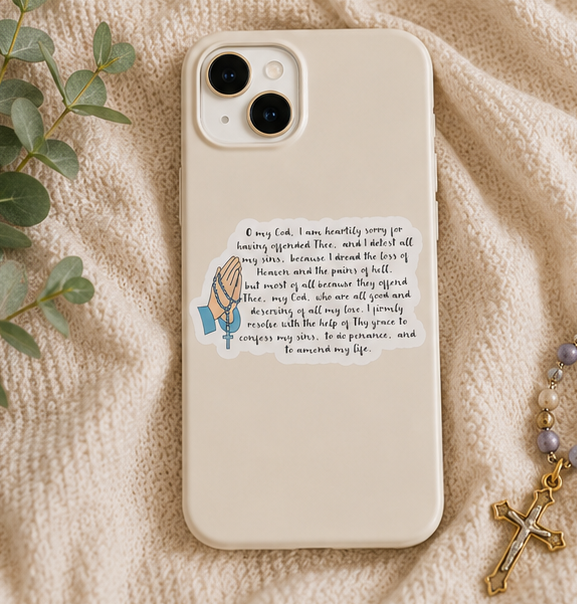 Act of Contrition Catholic Sticker - Image 4