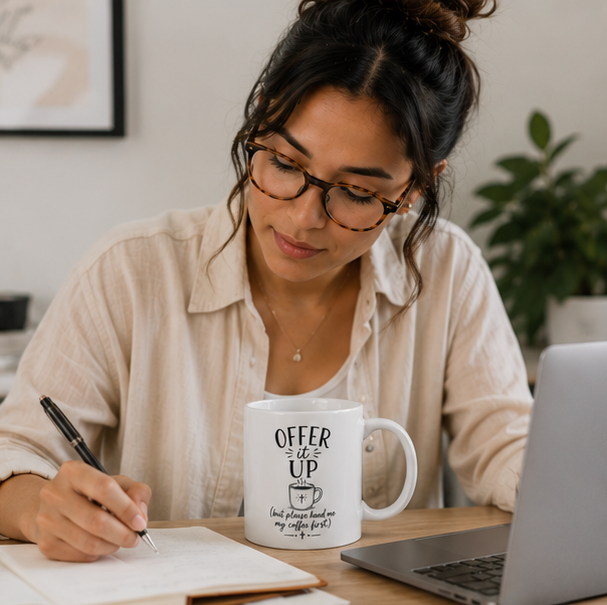 Ceramic Mug — "Offer It Up" Inspirational Coffee Cup - Image 3