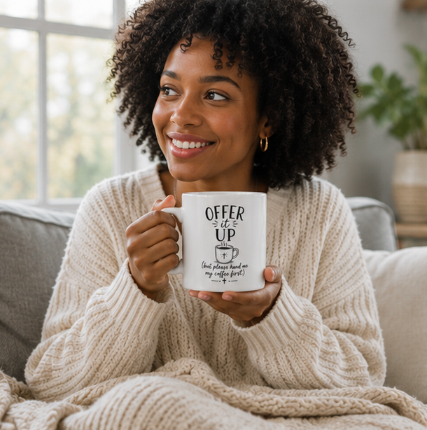 Ceramic Mug — "Offer It Up" Inspirational Coffee Cup - Image 5